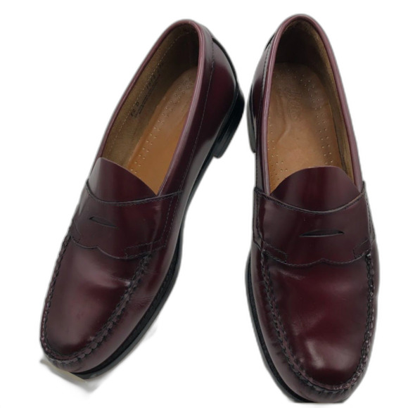 Weejuns GH Bass & Co Men's Burgundy Leather Slip On Penny Loafers 12D Preppy - Picture 5 of 12